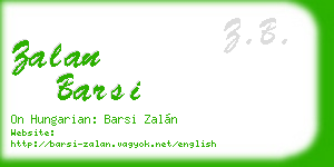 zalan barsi business card