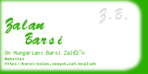 zalan barsi business card